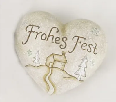 Produktbild von Deko Herz Keramik Herzen Weihnachtsdeko mit Schrift