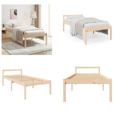 Produktbild von vidaXL Seniorenbett 90x190 cm Massivholz Kiefer - Seniorenbett - Seniorenbetten - Bett Senioren - Betten Senioren