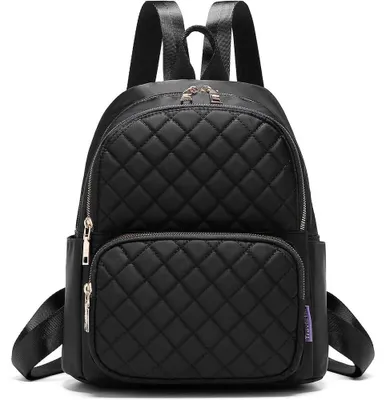 Produktbild von Damen-Rucksack 1 Stück, Wasserdichter Nylonrucksack Mit Diebstahlsicherem Reißverschluss, Beige Für Schule Arbeit Und Reisen
