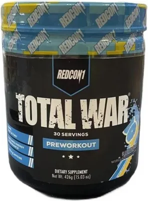 Produktbild von Redcon1 Pre-Workout-Nahrungsergänzungsmittel, Total War, blaue Limonade, Pulver, 426 g 17436