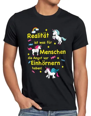 Produktbild von style3 Realität ist was für Menschen die Angst vor Einhörnern haben Herren T-Shirt Unicorn Einhorn