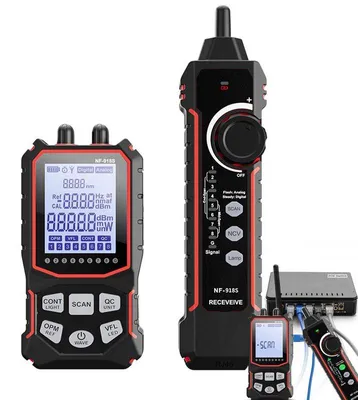 Produktbild von ZELURXX 4-in-1 Kabeltester RJ45 mit Kabelsucher, Glasfaser-Leistungsmesser, 650-nm-Rotlichtquelle, PoE-Suche und NCV