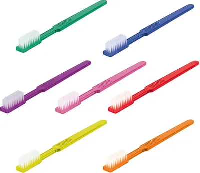 Produktbild von Einmalzahnbürsten - mit Zahnpasta - Kunststoff - bunt - 1000 Zahnbürsten