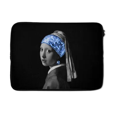 Produktbild von MuchoWow® Laptop Hülle 13 Zoll Mädchen mit einem Perlenohrring - Vermeer - Blau Laptoptasche - Laptophülle - Sleeve - Rundumschutz