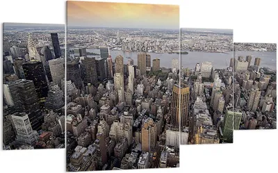 Produktbild von Bild auf Leinwand - Leinwandbild - Amerika wohnung architektur stadt - 160x90cm - Wand Bild - Wanddeko - Leinwanddruck - Bilder - Kunstdruck - Leinwand bilder - Wandkunst - DL160x90-2589