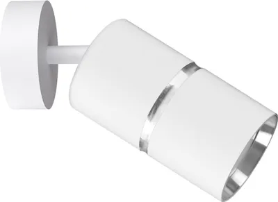 Obrázek produktu pro Nástěnné svítidlo BAMBOO, bílo-stříbrné, 1xGU10x10W, hliník, rozměry: 16,3 x 5,5 x 5,5 cm, IP20, Polux