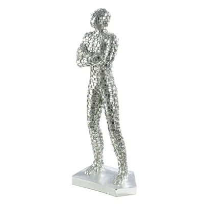Image de Gilde Skulptur, Person, "Boxes", Kunstharz, silberfarben, VE 2, L. 12 cm, B. 19 cm, H. 52 cm 58962 4063387589625