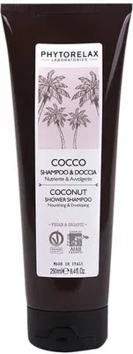 Produktbild von Phytorelax Laboratories Coconut, 250 ml, 2-in-1 Haar & Körper, Nicht-professionell, Unisex, Nährend, Tube