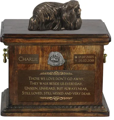 Produktbild von Pekingese, Pekinese, Peking-Palasthund - Eine Urne für die Asche eines Hundes, eine Urne mit einer Statue, eine personalisierte Hundeurne von der Marke Art-Dog.