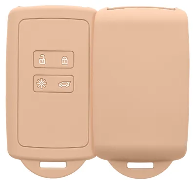Produktbild von kwmobile Schlüsselhülle für Renault 4-Tasten Smartkey (Keyless Go) Hülle - Autoschlüssel Schlüssel Hülle aus Silikon - Schlüsselschutz Gehäuse in