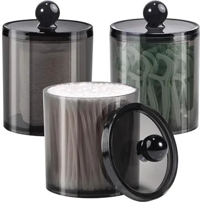 Productafbeelding van Cosmetica-organizer set - 3 stuks apothekersglazen voor badkameraccessoires