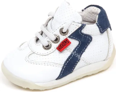 Zdjęcie produktu dla F7592 sneaker bimbo boy baby KICKERS white/blu vintage shoe