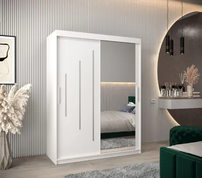 Obrázek produktu pro Šatní skříň se zrcadlem ROZALIE - šířka 150 cm, bílá