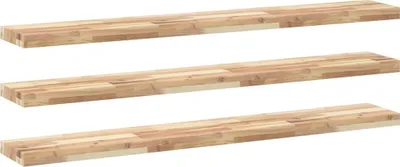 Produktbild von vidaXL Schweberegale 3 Stk. 140x20x4 cm Massivholz Akazie Unbehandelt