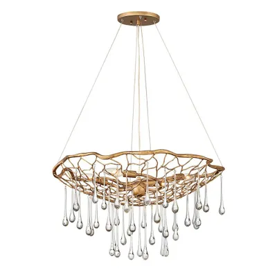 Image de Elstead Laguna Lampe à suspendre E14 quadruple or bruni