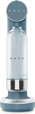 Image de Machine à gazéifier l'eau + 1 bouteille bleu orage mat - Smeg - SKC01SBM - collezione