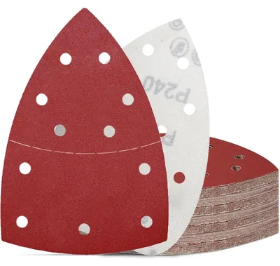 Produktbild von Schleifpapier Dreieck 50 Stück Körnung 240 11 Loch Klett für Detailschleifer