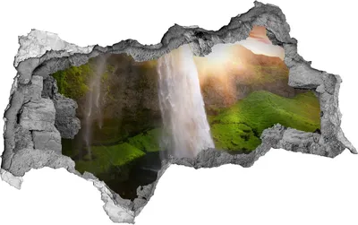 Produktbild von Selbstklebender Loch-3D-Aufkleber 95x73 cm Wasserfall