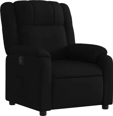 Image de vidaXL Fauteuil relax, tissu noir