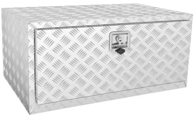 Zdjęcie produktu dla VEVOR Skrzynka podwozia ciężarówki, 914 x 610 x 610 mm Skrzynka Pickup, Aluminiowa skrzynka narzędziowa z płytą diamentową z zamkiem i kluczami, Wodoodporna skrzynka na przyczepę z zamkiem w kształcie litery T