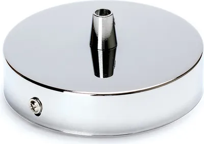 Zdjęcie produktu dla Osłona sufitowa rozety do lamp wiszących, osłona lampy z nyplem zaciskowym, Ø 100 mm, chrom