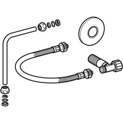 Produktbild von Geberit 243701001 Wasseranschlussset seitlich oder