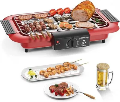 Produktbild von Elektrische tafelgrill mit 2000 W, 6 Temperaturstufen und abnehmbaren Beinen