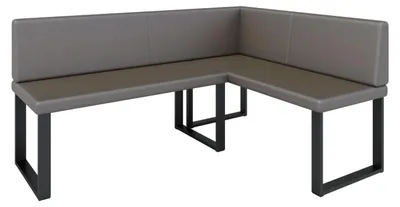 Produktbild von Eckbank Akiko NINA Metal [] -196x142 RECHTS-SOFT 30- Kunstleder|Eckbankgruppe für Ihrem Esszimmer|Küche|modern|Sitzecke|Essecke
