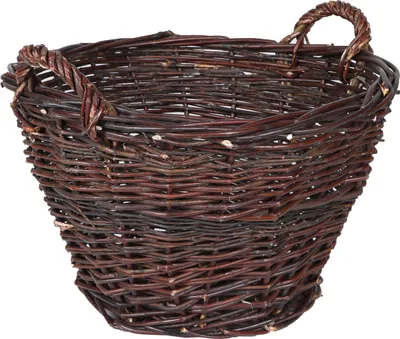Produktbild von Weidenkorb Brennholzkorb Erntekorb mit Tragegriffen Ø 40cm