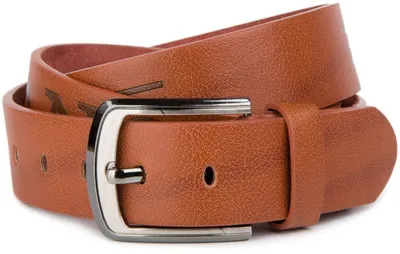 Obrázok produktu pre Pánsky džínsový opasok styleBREAKER s reliéfom „JEANS“ v koženom vzhľade, opasok, skrátenie možné 03010038