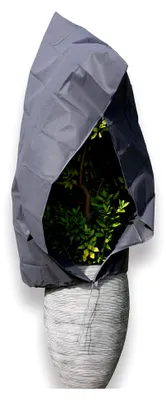 Produktbild von XXL Winterschutzhaube für Kübelpflanzen grau 120 x 180 cm mit Reißverschluss und Zugband
