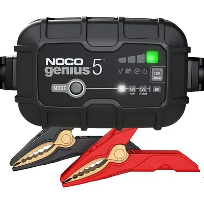 Produktbild von NOCO GENIUS5: Inteligentna ładowarka 5A, ładowarka 6V/12V, ładowarka podtrzymująca i odsiarczacz z kompensacją temperatury