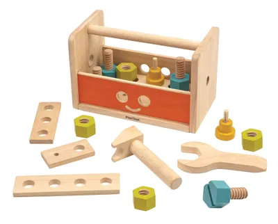 Produktbild von PlanToys Holzspielzeug Roboter-Werkzeugkasten