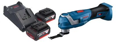 Produktbild von Bosch GOP 18V-34 Professional Akku Multi Cutter 18 V Starlock Plus + 2x Akku 5,0 Ah + Ladegerät