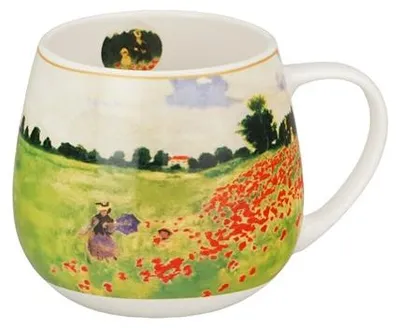 Immagine prodotto di DUO | Tazza - Tazza da caffè - 430 ml - Porcellana - Claude Monet Campo di papaveri - Colorata