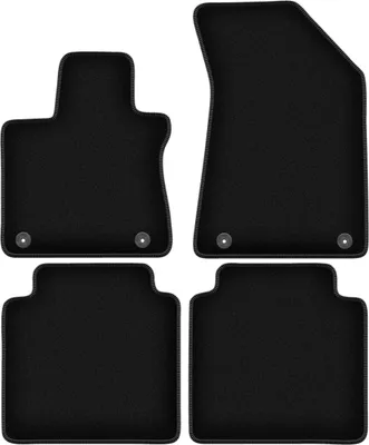 Produktbild von Wielganizator Velours-Autoteppiche – passend für MG HS II (SUV, Bj. 2024-) –  schwarz, passgenau, mit Befestigungen set 4 Stk.