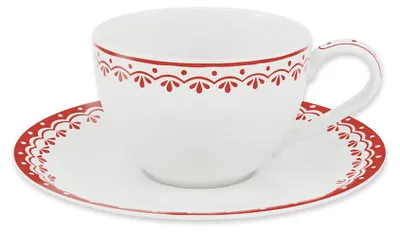 Produktbild von Leander Šálek s podšálkem, 0,20 l, HyggeLine, červená, Leander, český porcelán