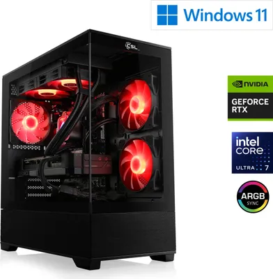 Produktbild von Gaming PC M13400H / Intel Core Ultra 7 265KF, 20x 3900 MHz / NVIDIA RTX5060Ti / 32 Go DDR5 RAM / M.2 SSD 1000 GB - Windows 11 Home