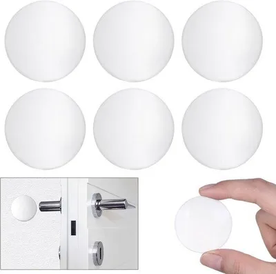 Produktbild von Famanu Set Wandbeschützer 6 Stück, starke Wandgreif- und Türgriffstopper, transparente Türgriffbumper