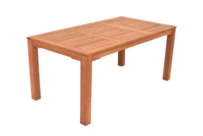 A wooden table on a white background.