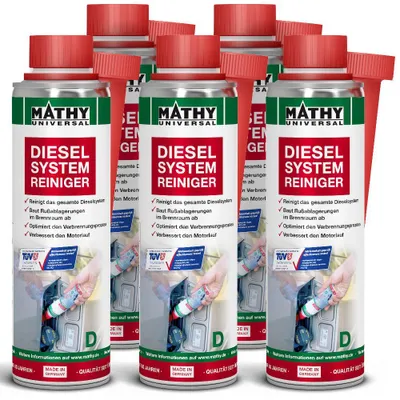 Produktbild von MATHY-D Diesel-Systemreiniger 5 x 250 ml - Diesel-Additiv für Kraftstoffsystem, Brennraum & Ventile