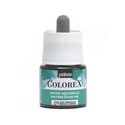 Image de Encre aquarelle Pebeo Colorex, 45 ml, vert émeraude
