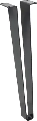 Produktbild von WAGNER Möbelbein/Sofafuß V-STYLE - 23 x 60 x 400 mm, Stahl schwarz matt, filigran, Retro Look, Loft Charakter - 12064001