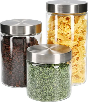Produktbild von 3tlg. Set Vorratsdosen Bera - 800ml + 1,2L + 1,7L
