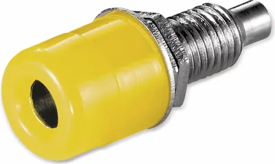 Immagine prodotto di goobay Bananenbuchse mit Gewinde 4 mm mit 2 Muttern gelb (Bulk)