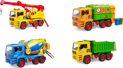 Zdjęcie produktu dla Zestaw jubileuszowy Bruder Spielzeug – 4 modele w specjalnych kolorach