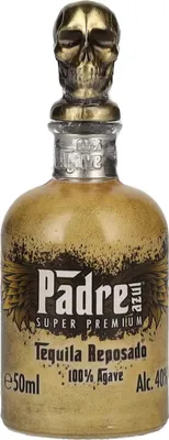Produktbild von Padre Azul Super Premium Tequila Reposado 100% Agave 40% Vol. 0,05l