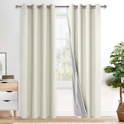 Imagen del producto de Cortinas 100% opacas con ojales – Cortinas blackout de alta calidad, 260 x 140 cm