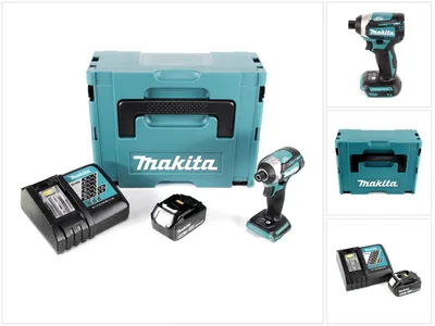 Obrázek produktu pro Akumulátorový rázový utahovák Makita DTD 154 RT1J 18V 1/4" 175Nm bezkartáčový + 1x akumulátor 5,0 Ah + nabíječka + Makpac