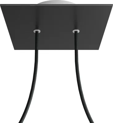 Image de Creative-Cables Rosace Rose-One carrée, 200 mm, avec 2 trous centraux et 4 trous latéraux